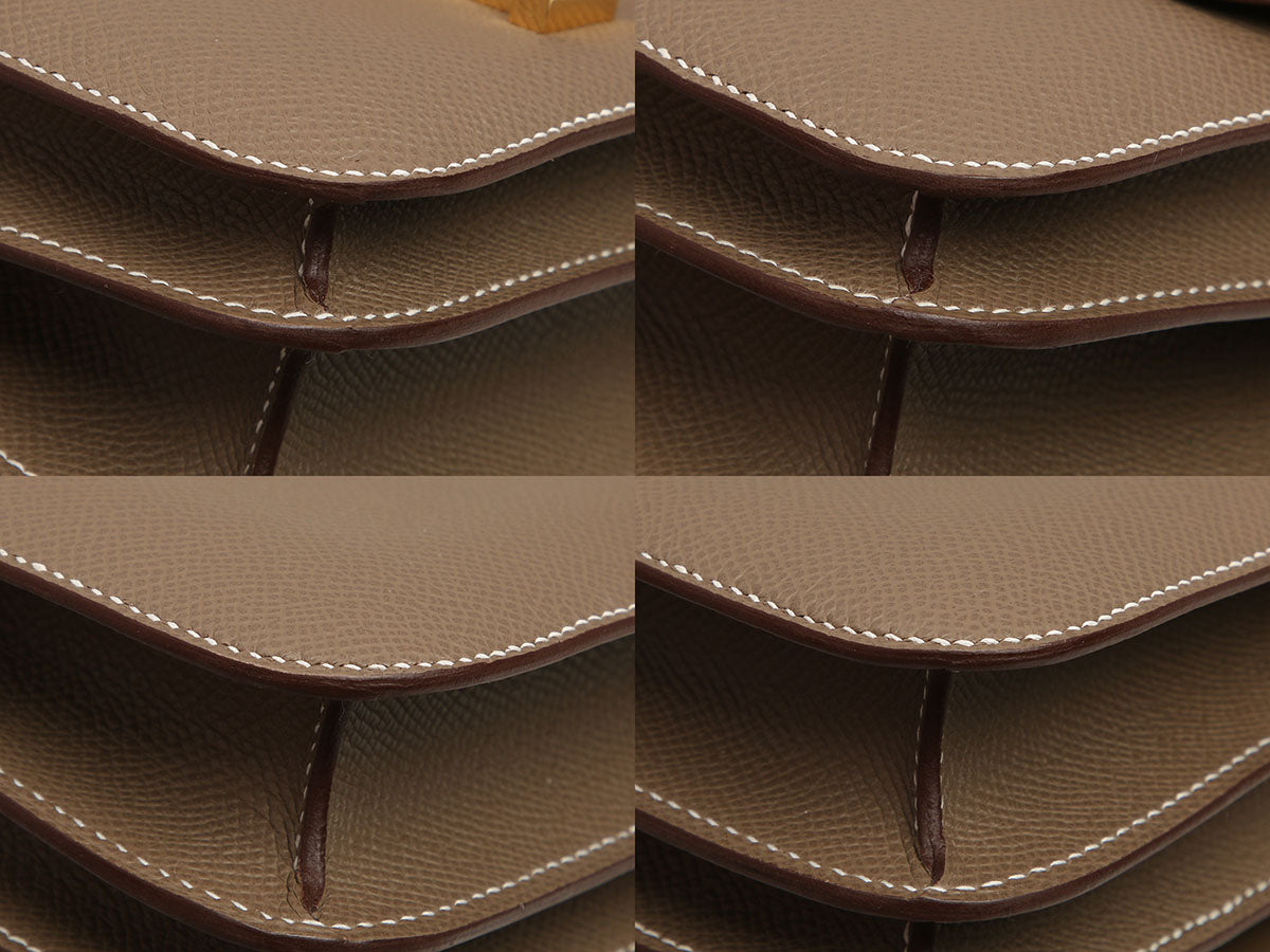 Hermès Etoupe Epsom Constance Mirror 18 - Image 7