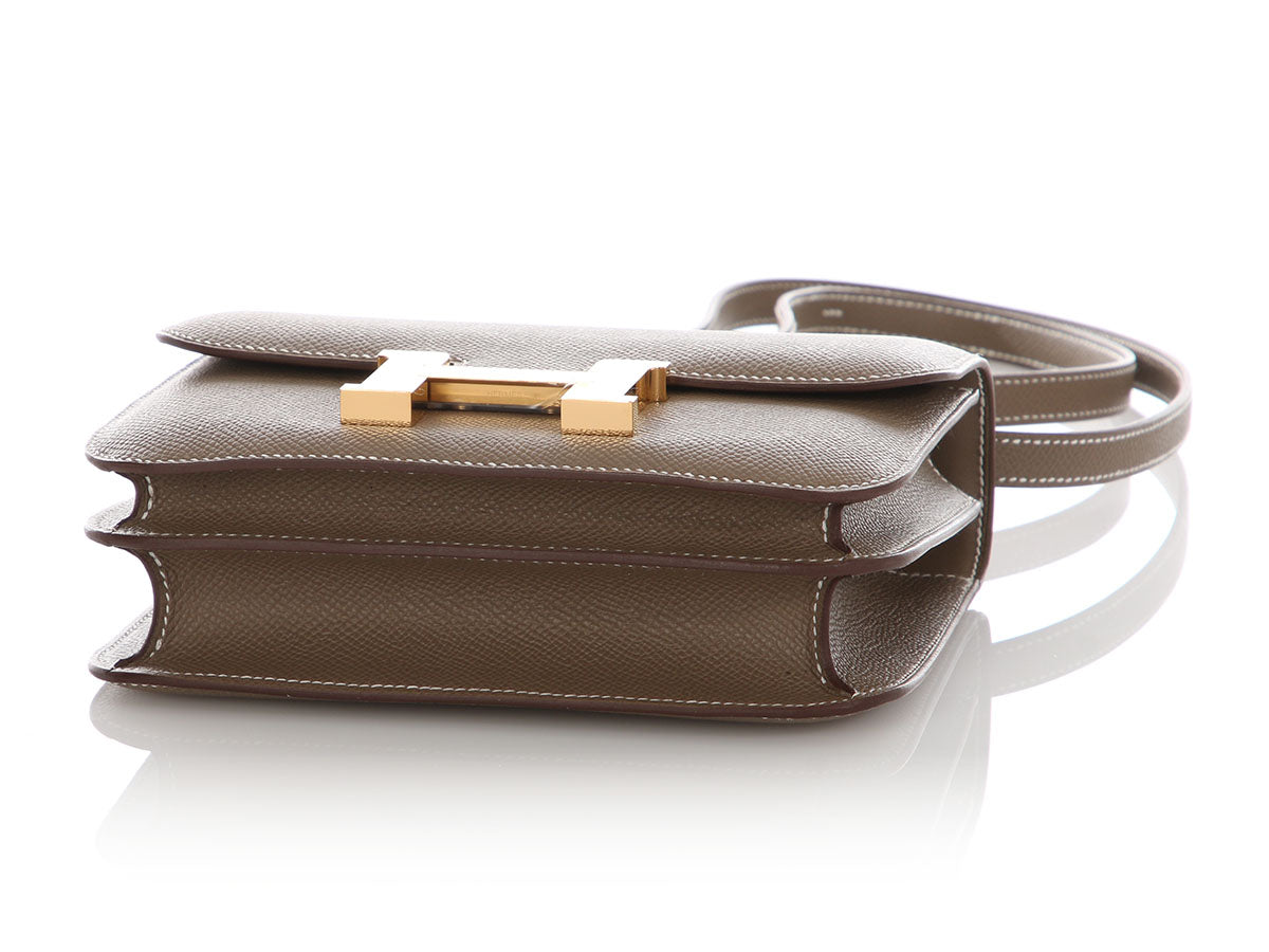 Hermès Etoupe Epsom Constance Mirror 18 - Image 6