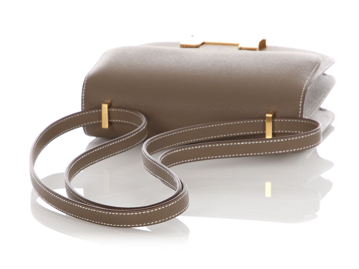 Hermès Etoupe Epsom Constance Mirror 18 - Image 8