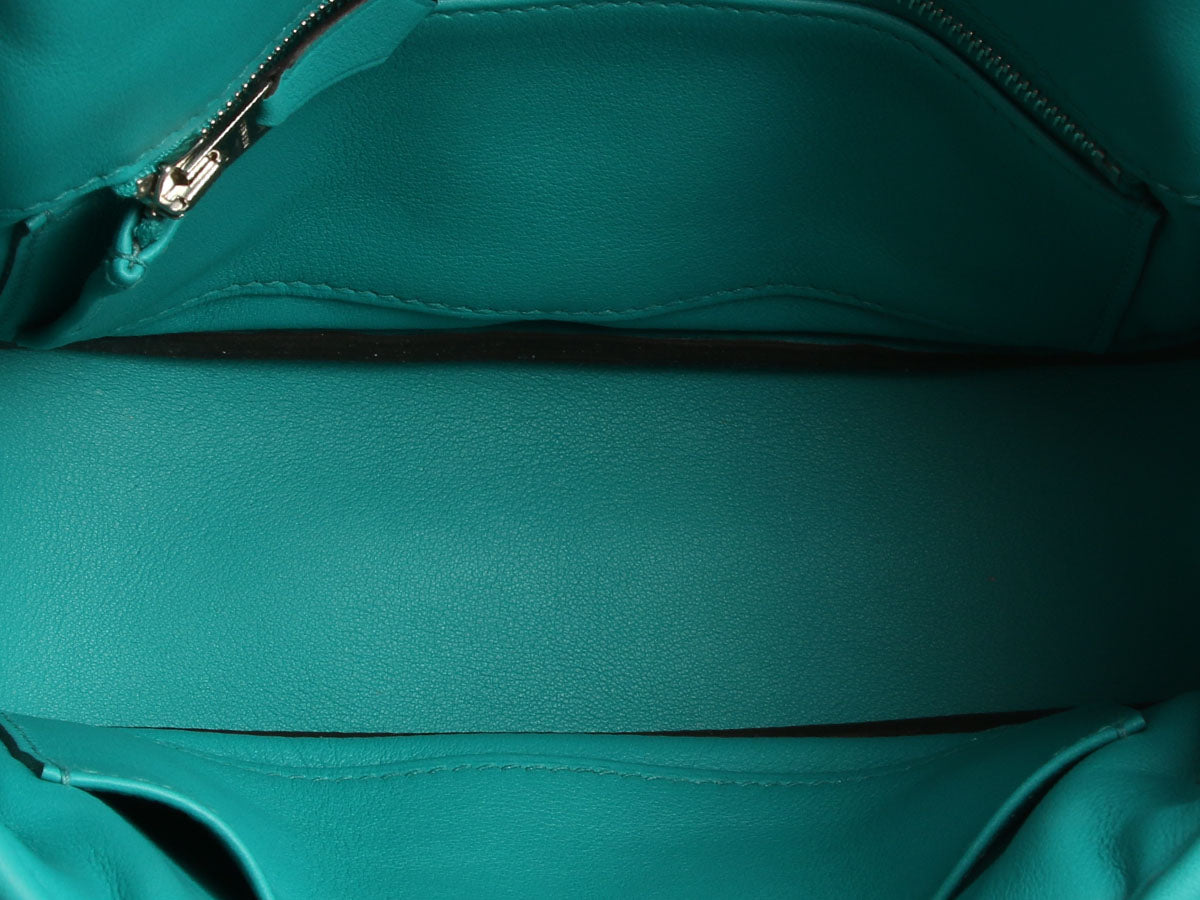 Hermès Mini Bleu Paon Swift Berline - Image 11