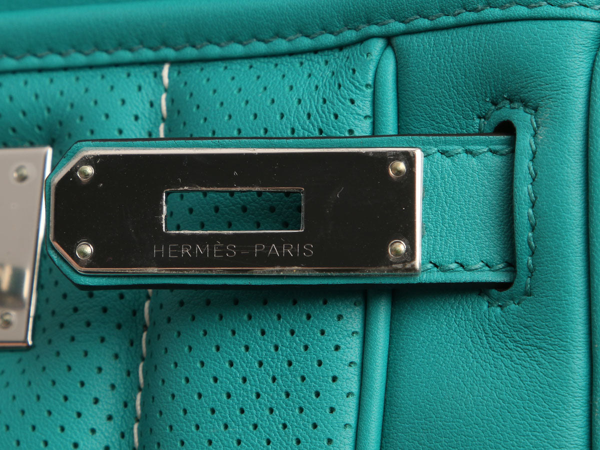 Hermès Mini Bleu Paon Swift Berline - Image 10