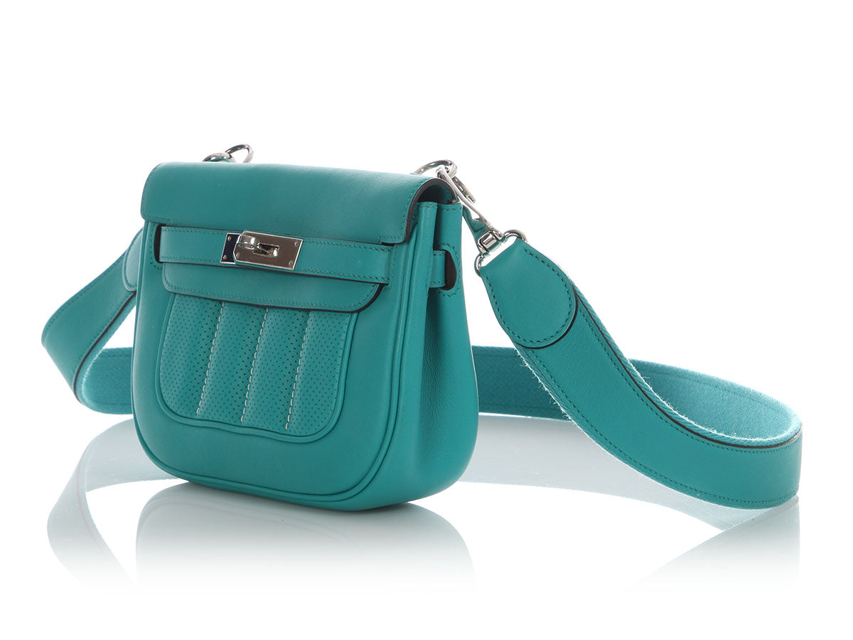 Hermès Mini Bleu Paon Swift Berline - Image 4
