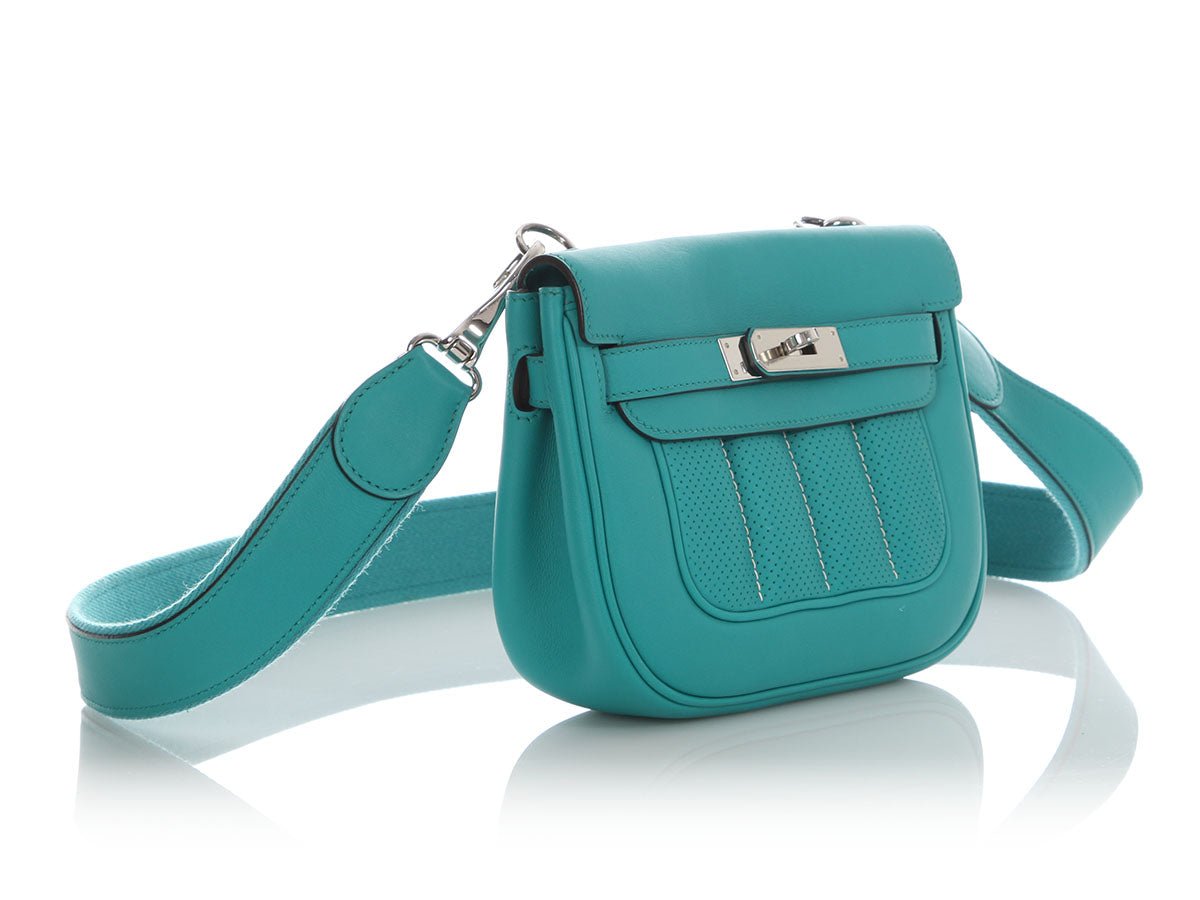 Hermès Mini Bleu Paon Swift Berline - Image 6