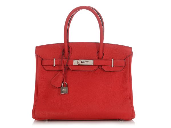 Hermès Rouge Tomate Clémence Birkin 30