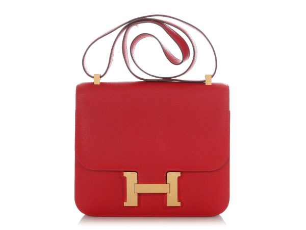 Hermès Red Epsom Constance 24