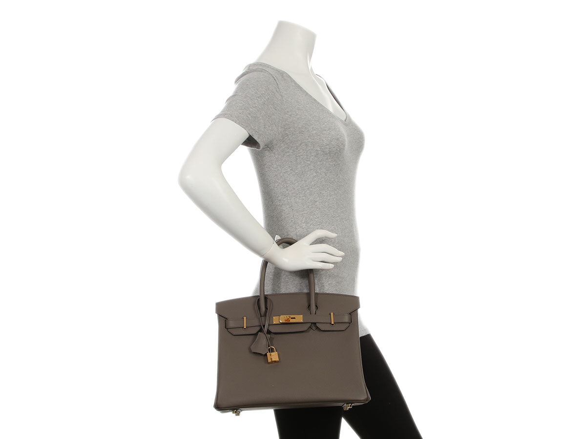 Hermès Etain Epsom Birkin 30 - Image 12