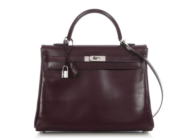 Hermès Raisin Box Calfskin Kelly 35
