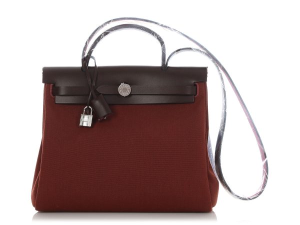 Hermès Rouge H Toile and Rouge Sellier Hunter Herbag Zip 31