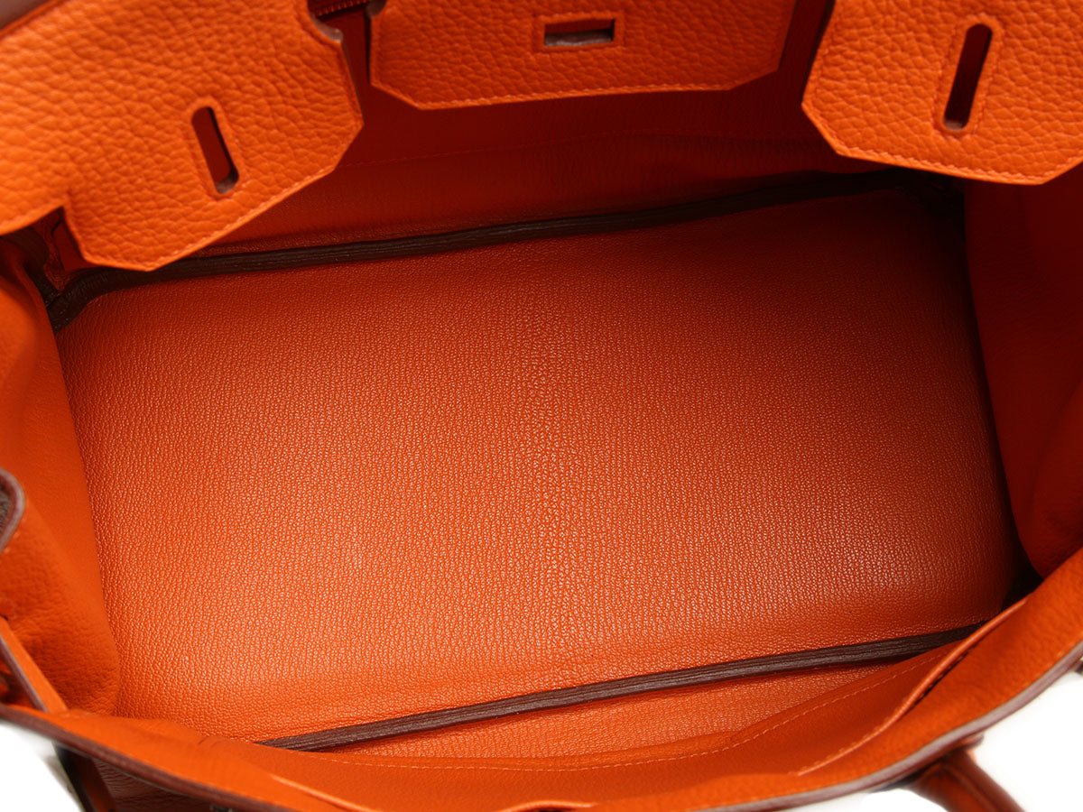 Hermès Orange Clémence Birkin 30 - Image 10