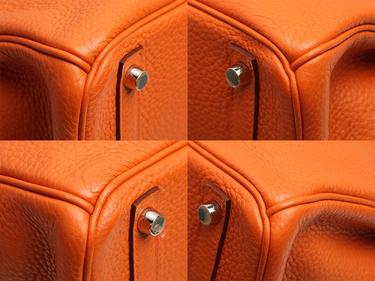 Hermès Orange Clémence Birkin 30 - Image 9