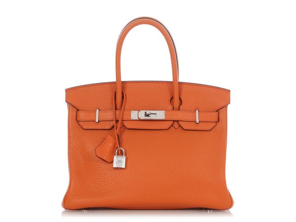 Hermès Orange Clémence Birkin 30