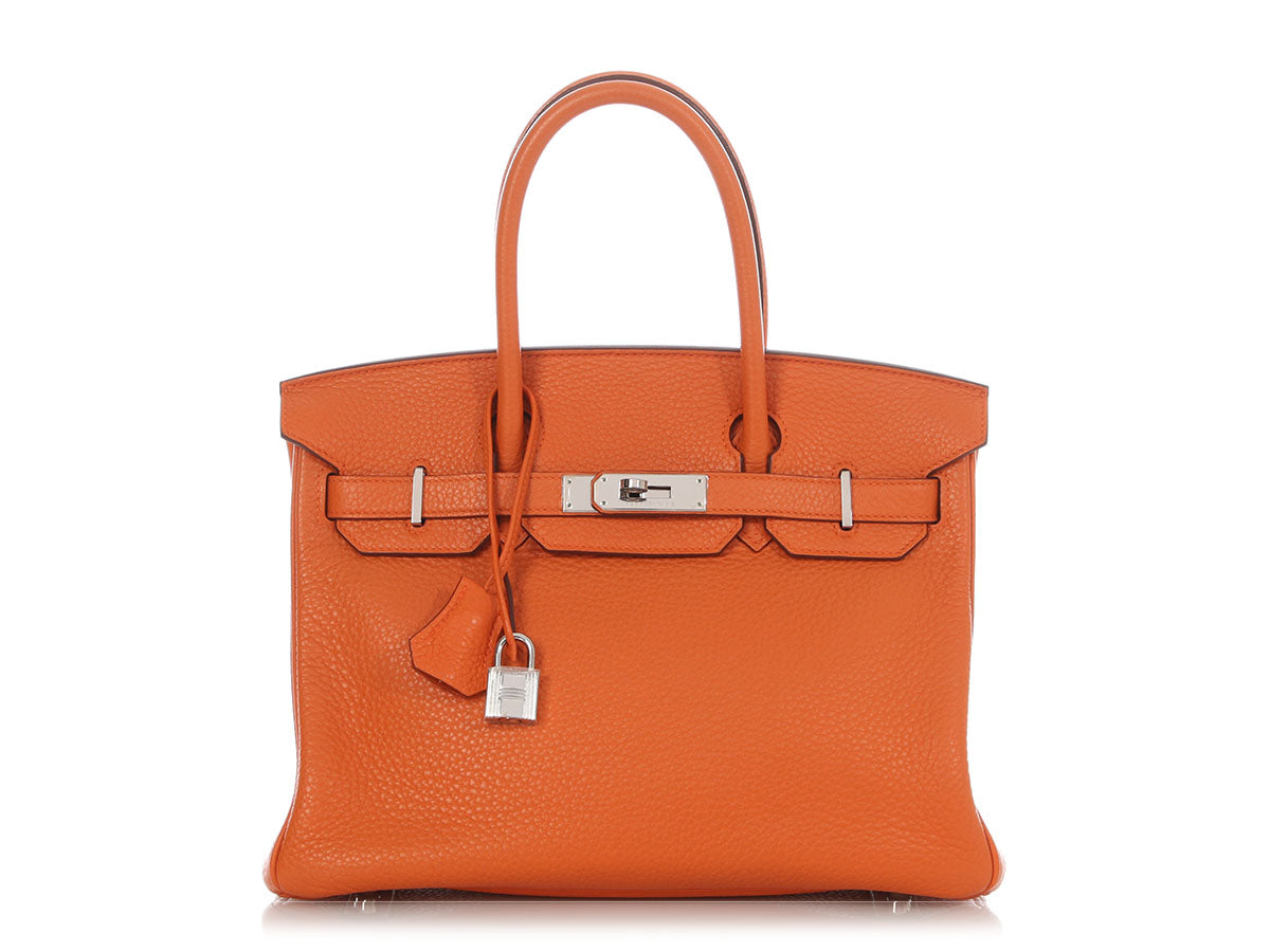 Hermès Orange Clémence Birkin 30