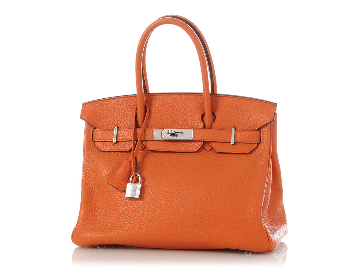 Hermès Orange Clémence Birkin 30 - Image 2