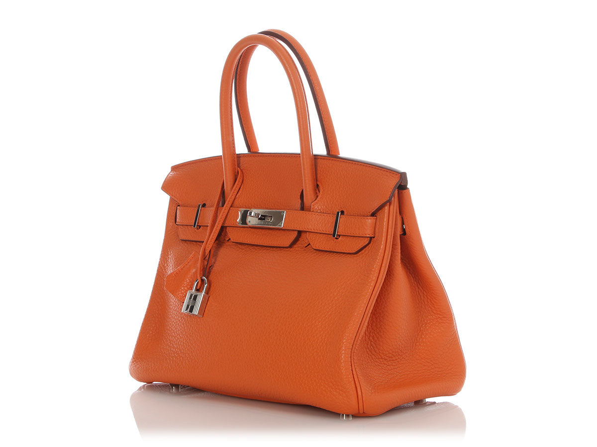 Hermès Orange Clémence Birkin 30 - Image 3