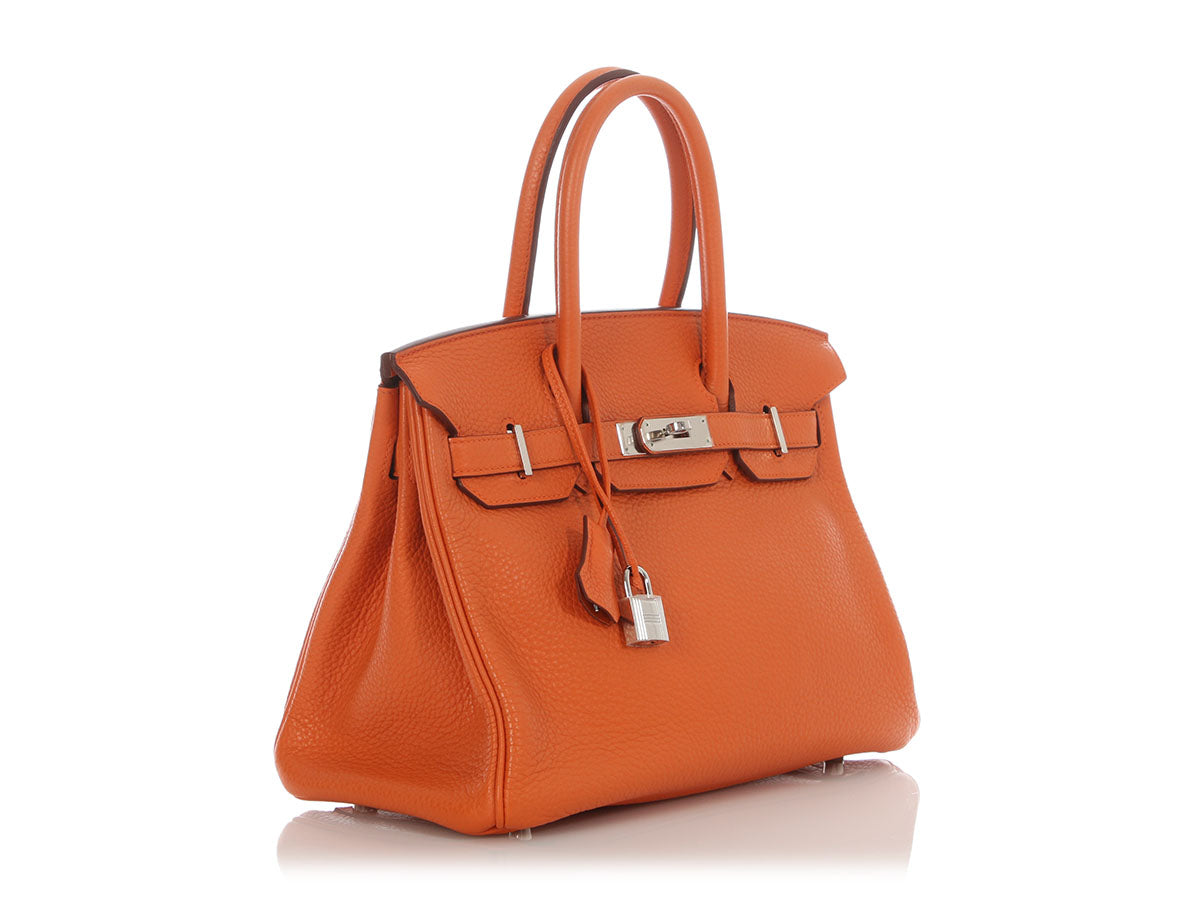 Hermès Orange Clémence Birkin 30 - Image 5