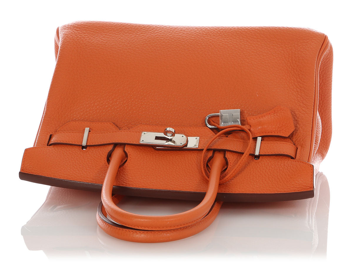 Hermès Orange Clémence Birkin 30 - Image 7