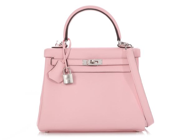 Hermès Rose Sakura Swift Kelly 25