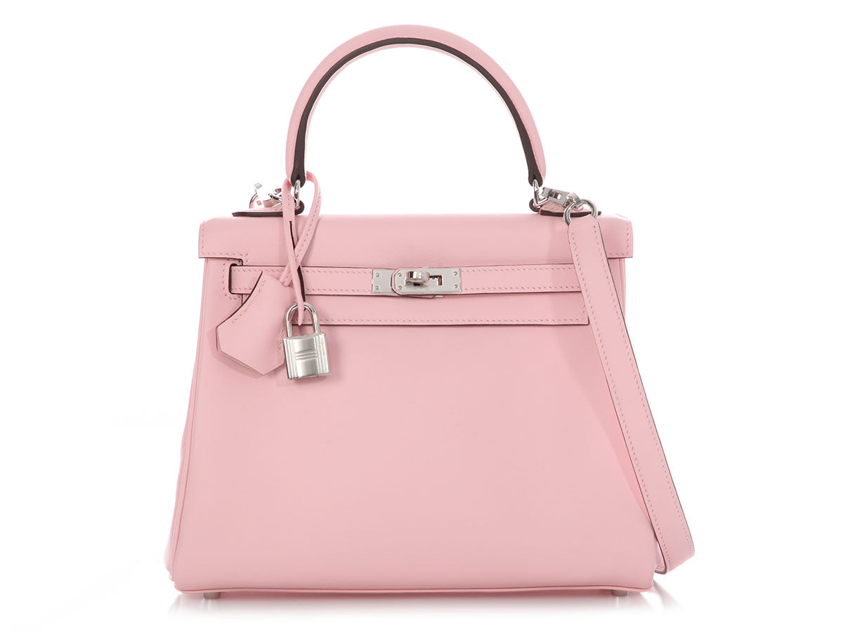 Hermès Rose Sakura Swift Kelly 25