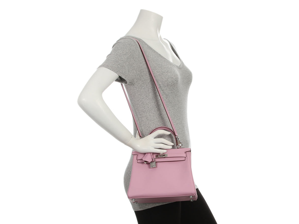 Hermès Mauve Sylvestre Swift Kelly 25 - Image 12