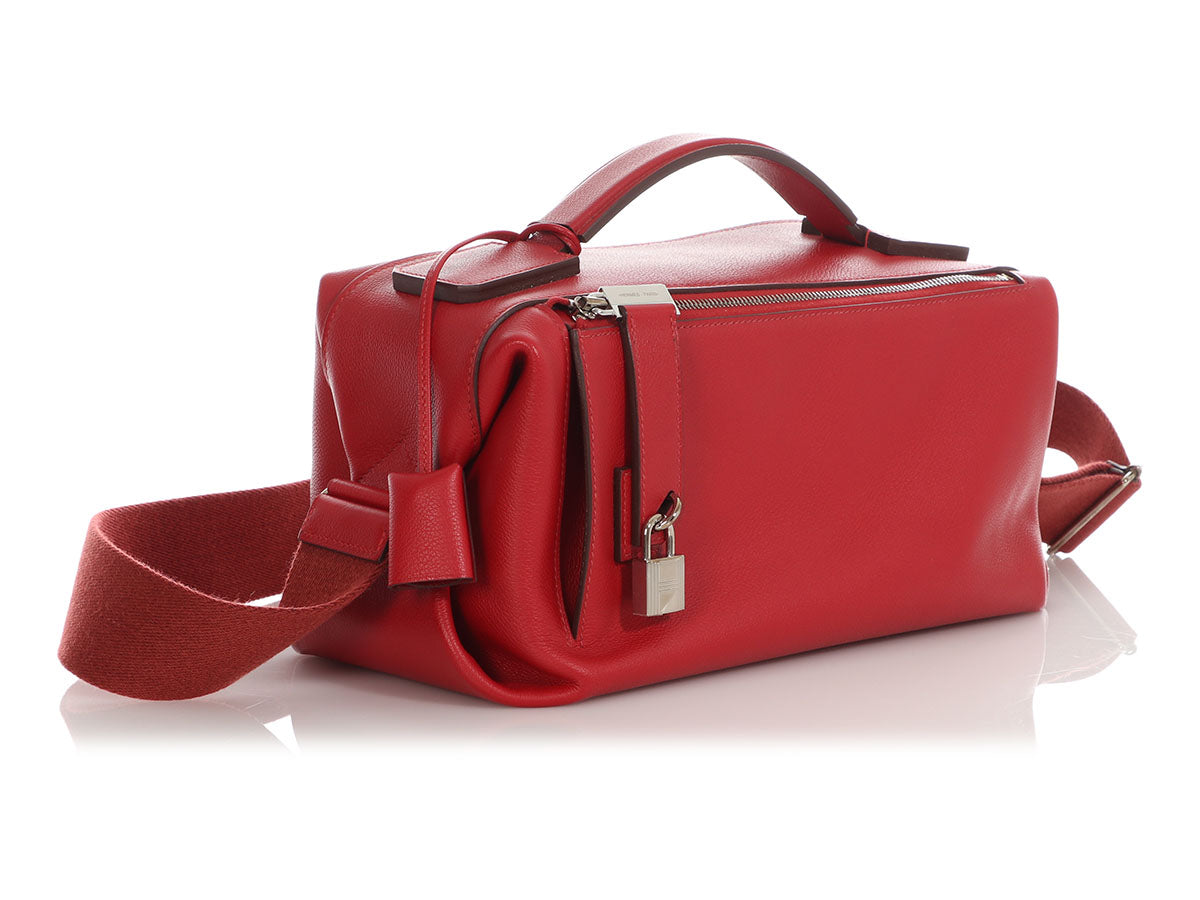 Hermès Rouge Casaque Evercolor Emile Bag - Image 5