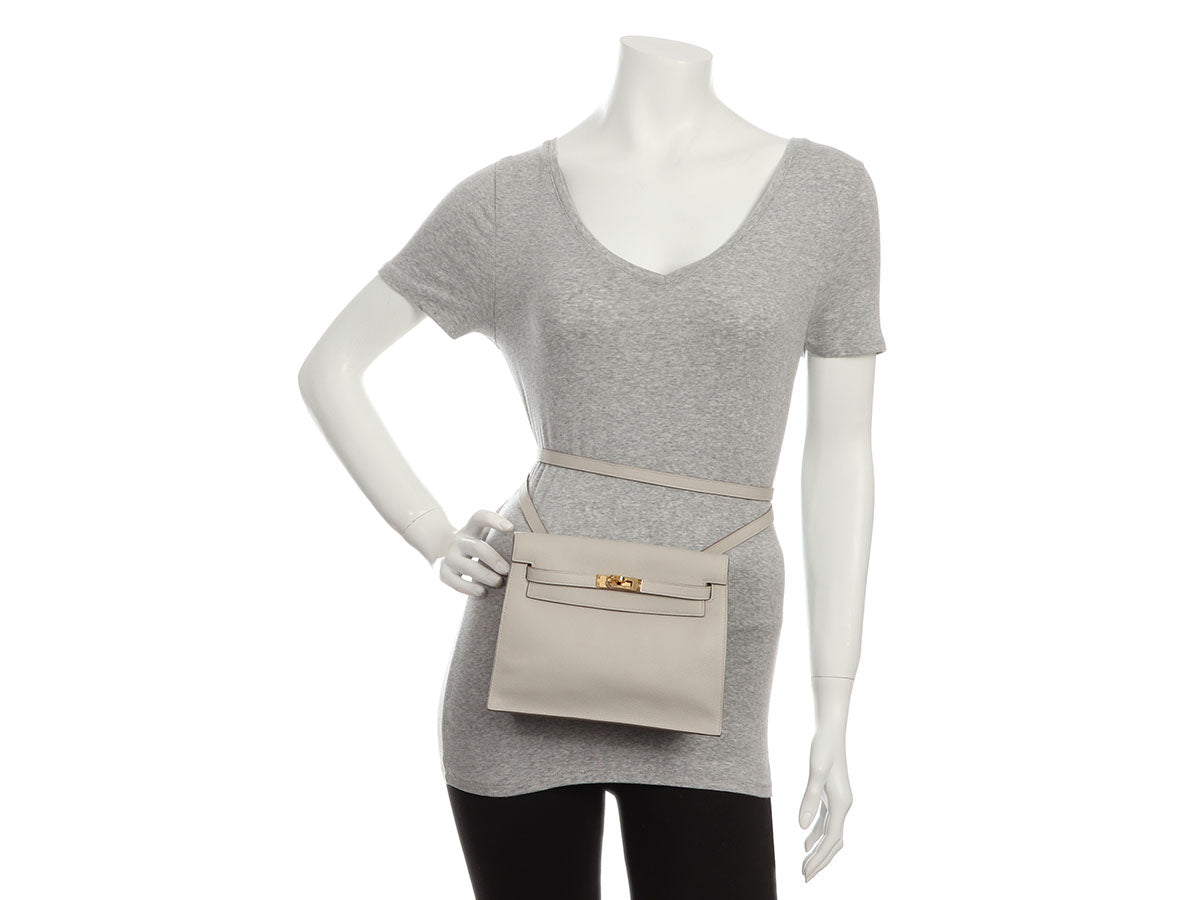 Hermès Gris Perle Evercolor Kelly Danse II - Image 11