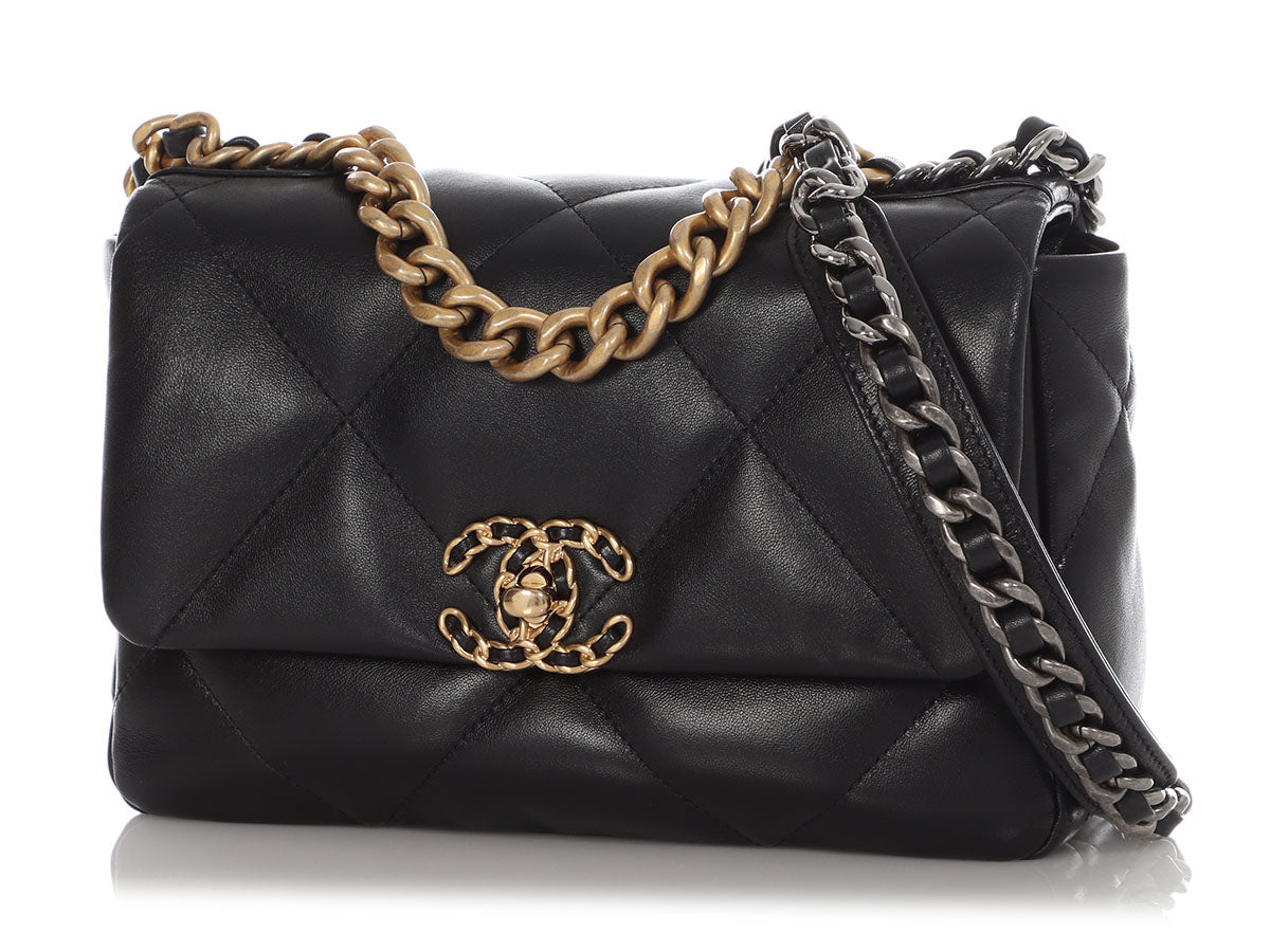 Chanel Small Black Quilted 19 Flap - Image 3