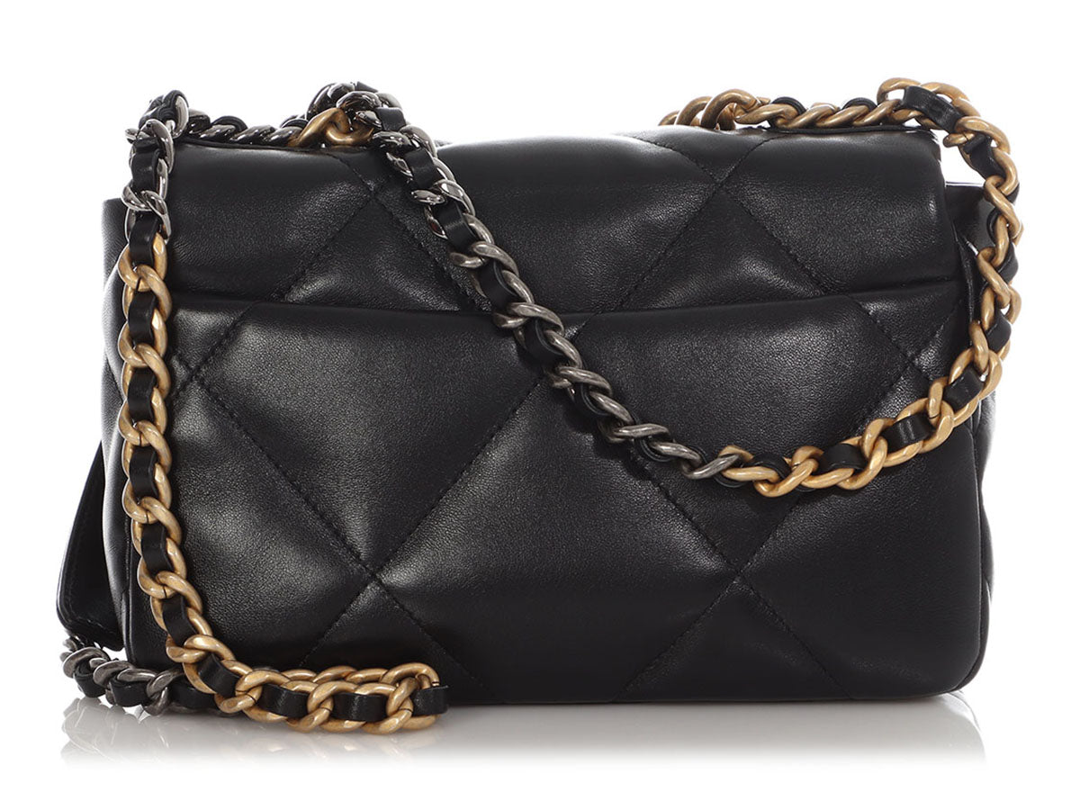 Chanel Small Black Quilted 19 Flap - Image 5