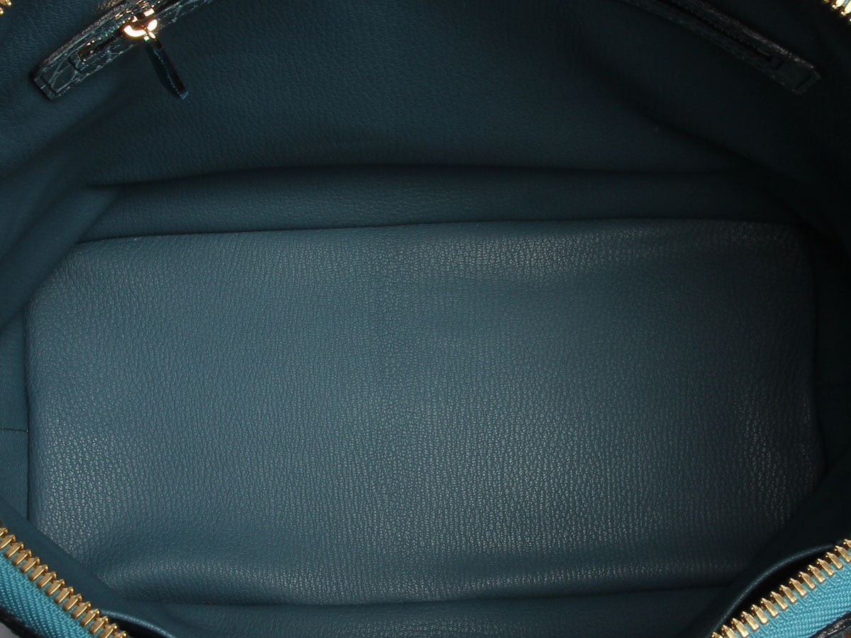 Louis Vuitton Bleu Ciel Crocodile Lockit GM - Image 8