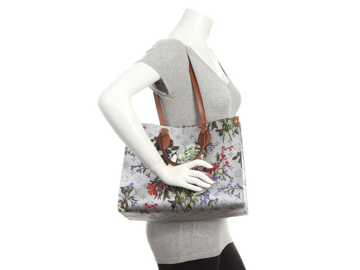 Louis Vuitton Metallic Silver Monogram LV Garden OnTheGo MM - Image 10