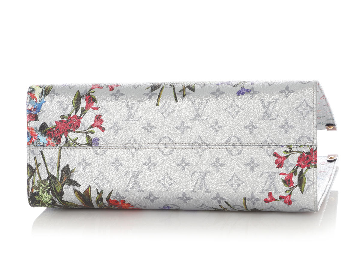 Louis Vuitton Metallic Silver Monogram LV Garden OnTheGo MM - Image 7