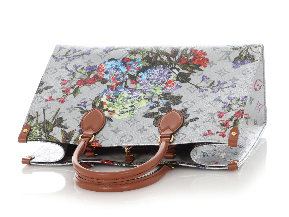 Louis Vuitton Metallic Silver Monogram LV Garden OnTheGo MM - Image 8