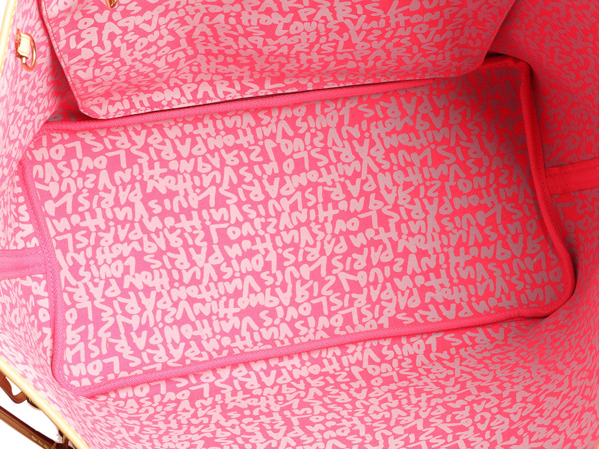 Louis Vuitton Pink Monogram Graffiti Neverfull GM - Image 8