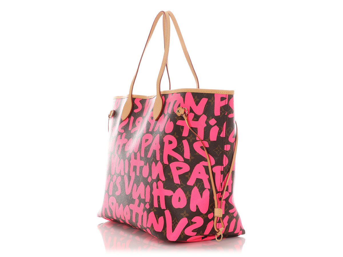 Louis Vuitton Pink Monogram Graffiti Neverfull GM - Image 3