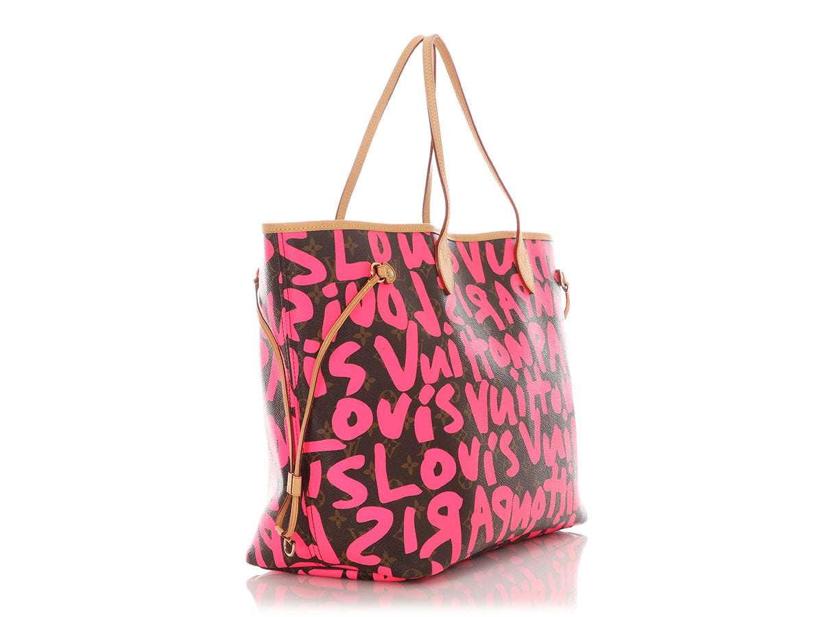 Louis Vuitton Pink Monogram Graffiti Neverfull GM - Image 5