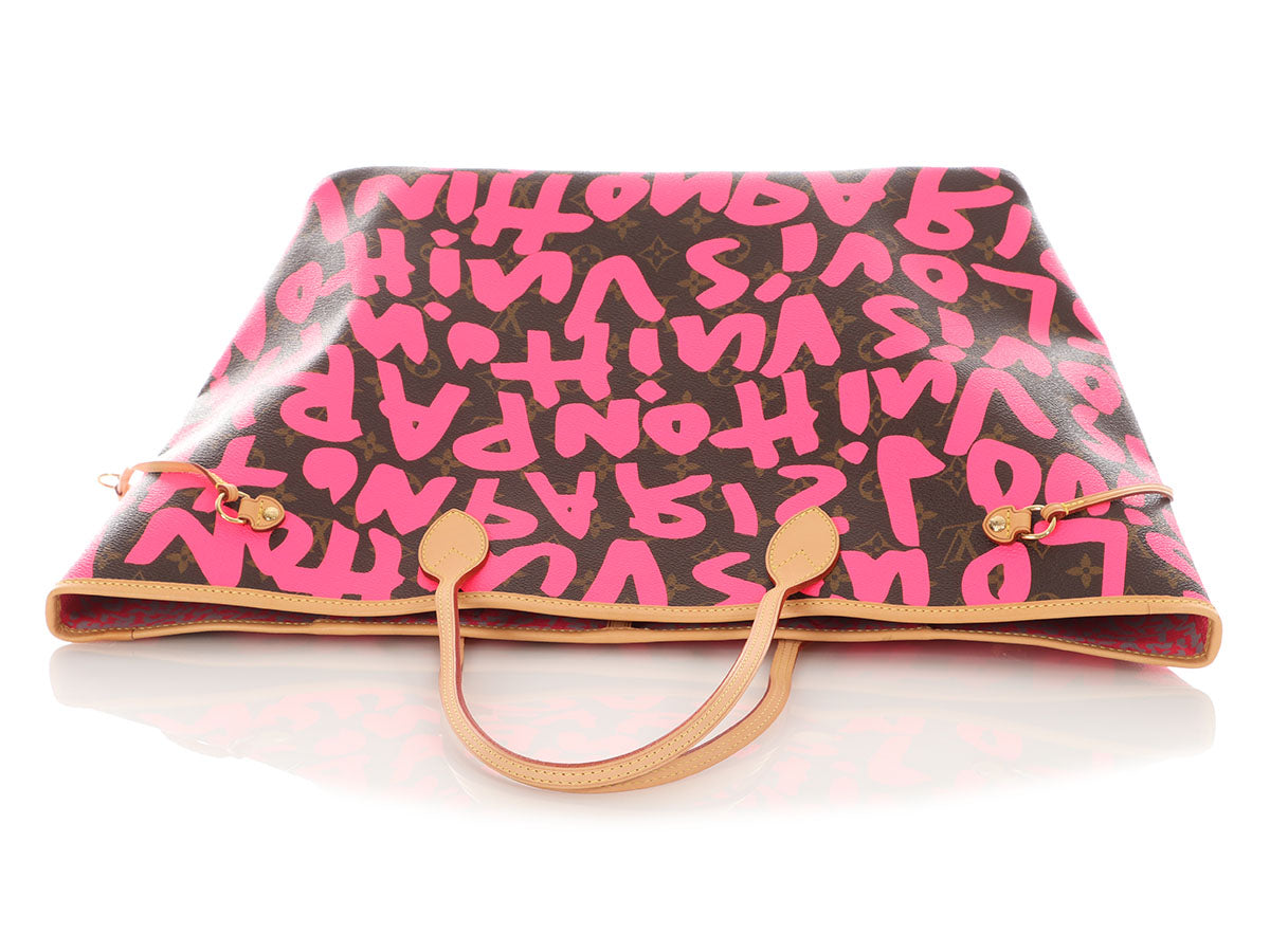 Louis Vuitton Pink Monogram Graffiti Neverfull GM - Image 7