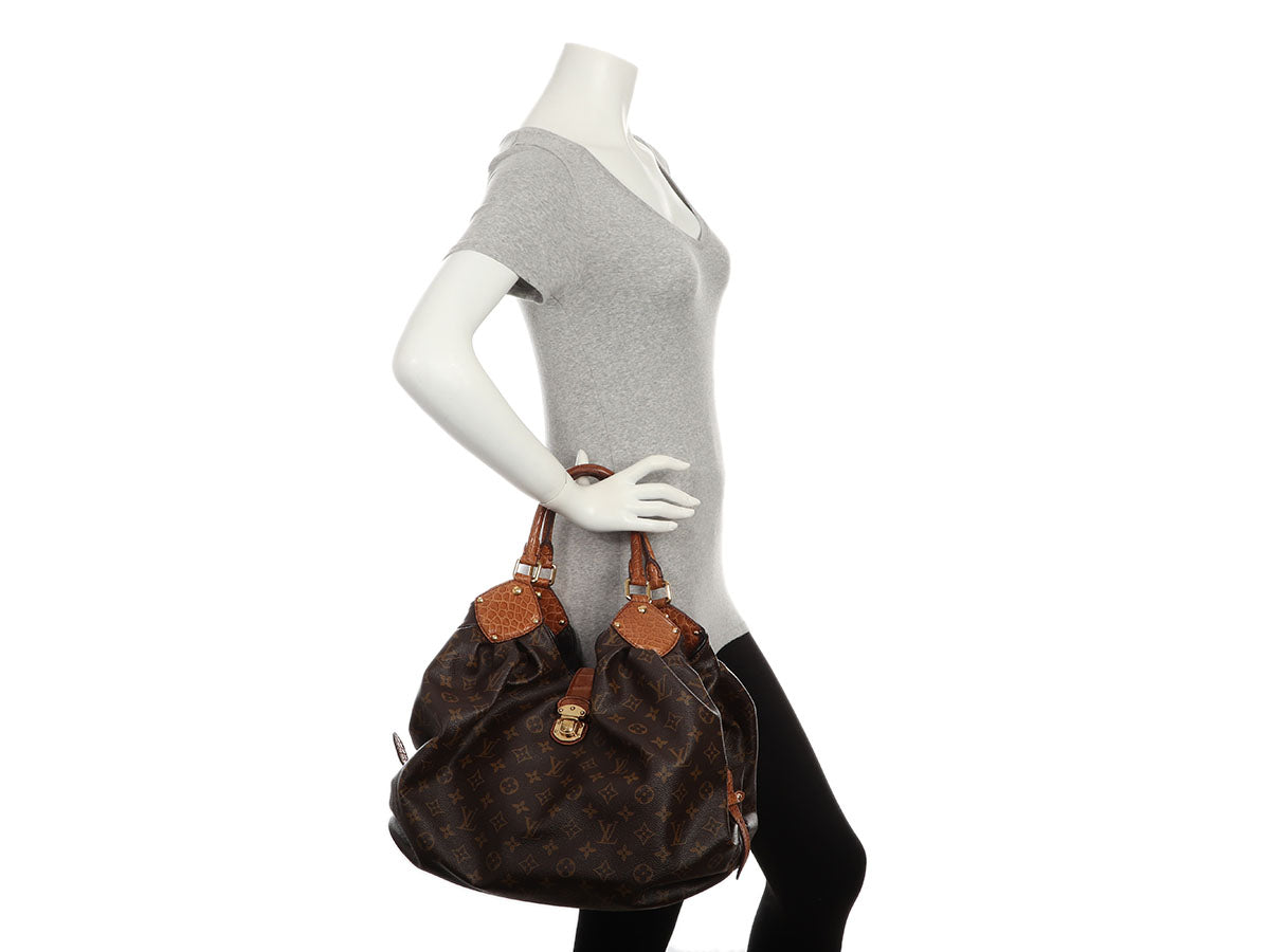 Louis Vuitton Monogram Mahina XL with Alligator Trim - Image 9