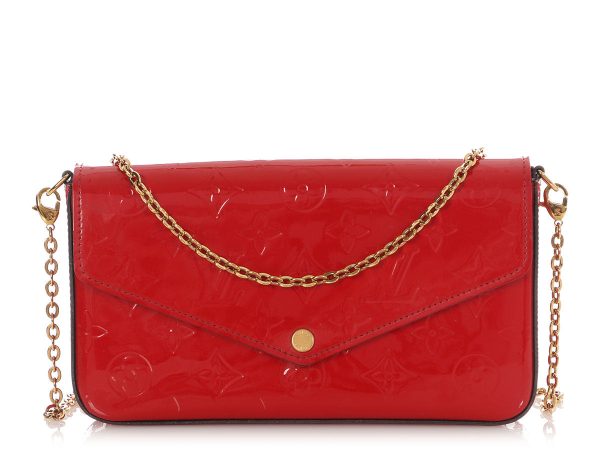 Louis Vuitton Red Vernis Félicie Pochette