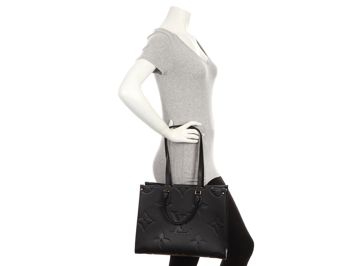 Louis Vuitton Black Monogram Empreinte Onthego MM - Image 9