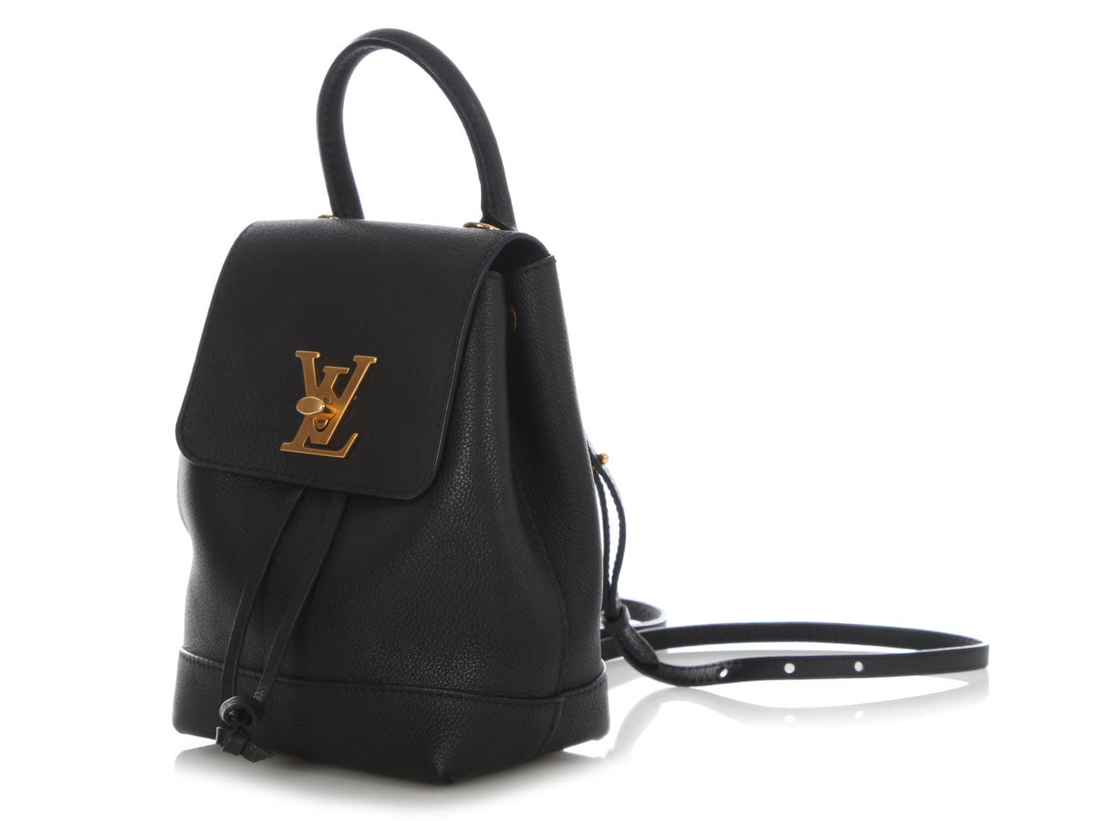 Louis Vuitton Mini Black Leather Lockme Backpack - Image 3