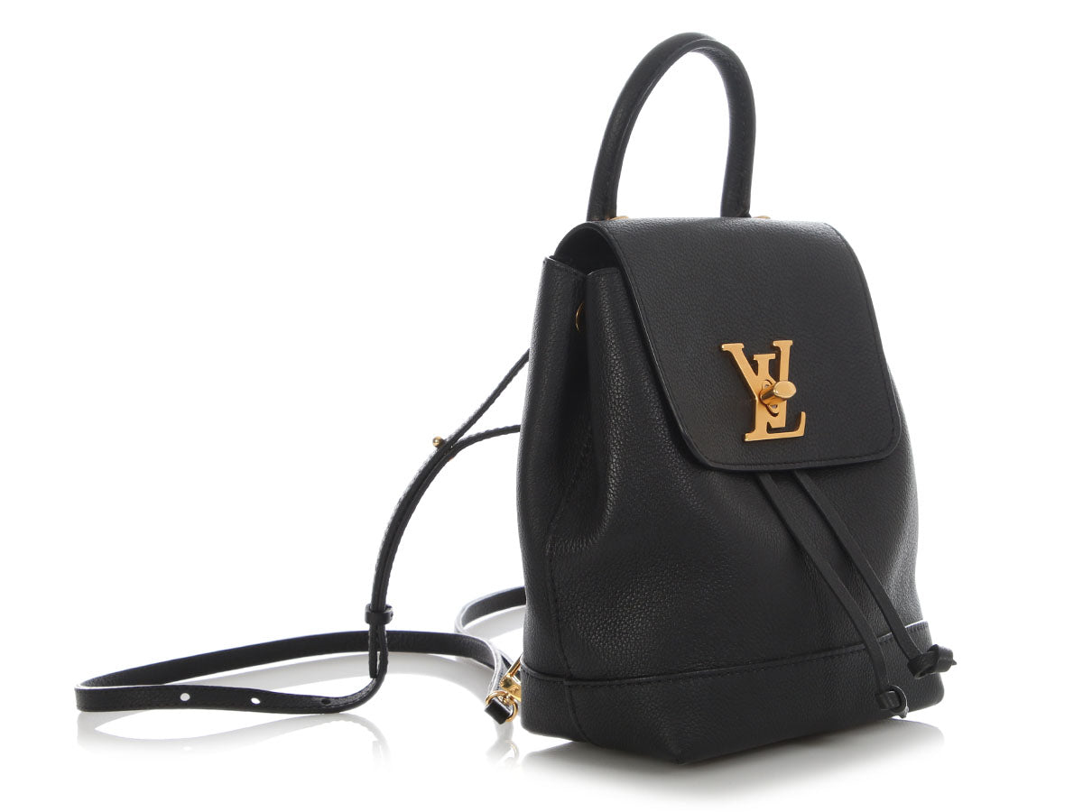 Louis Vuitton Mini Black Leather Lockme Backpack - Image 5