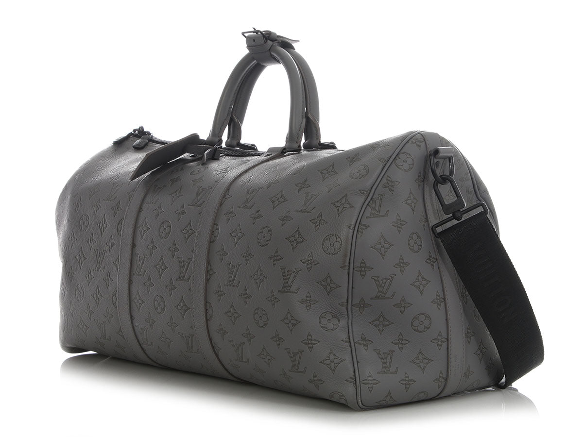 Louis Vuitton Anthracite Shadow Keepall Bandoulière 50 - Image 3