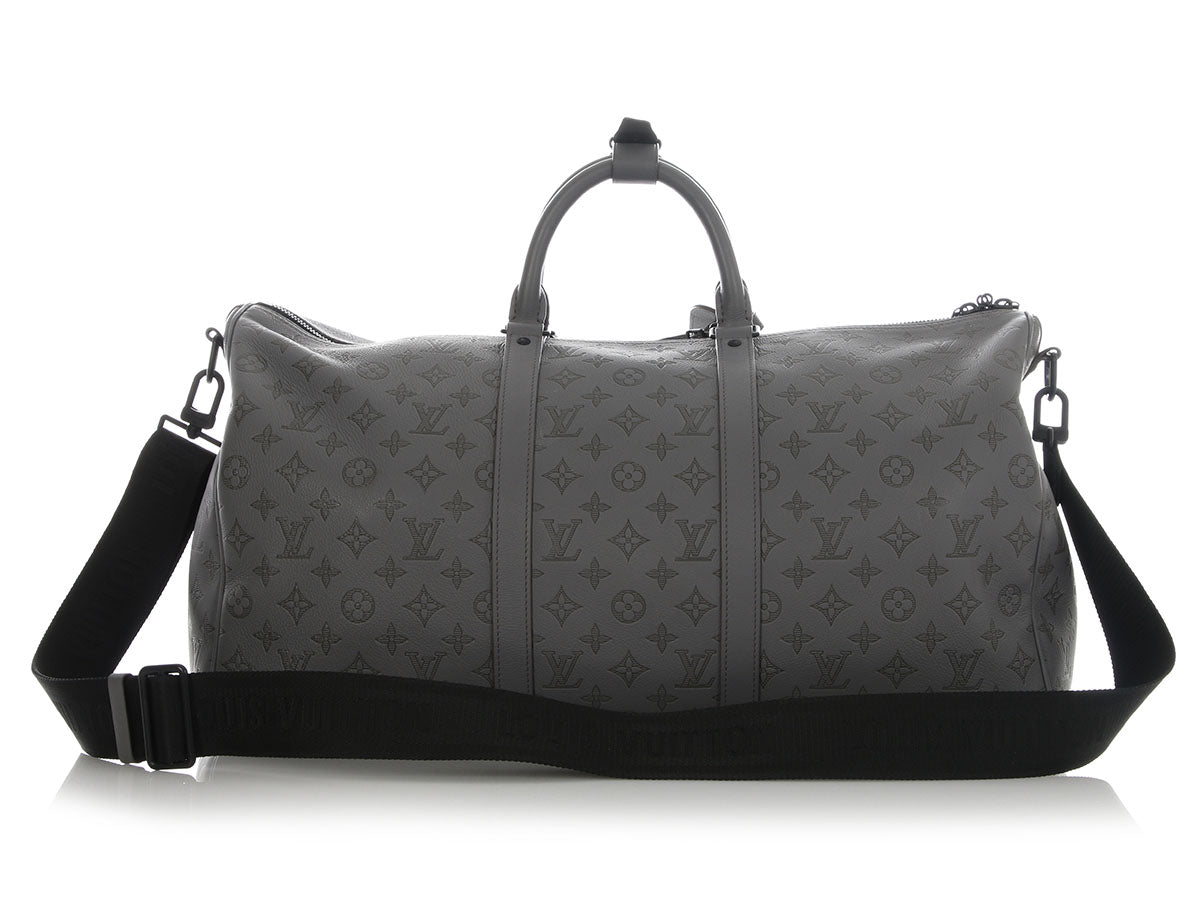 Louis Vuitton Anthracite Shadow Keepall Bandoulière 50 - Image 4