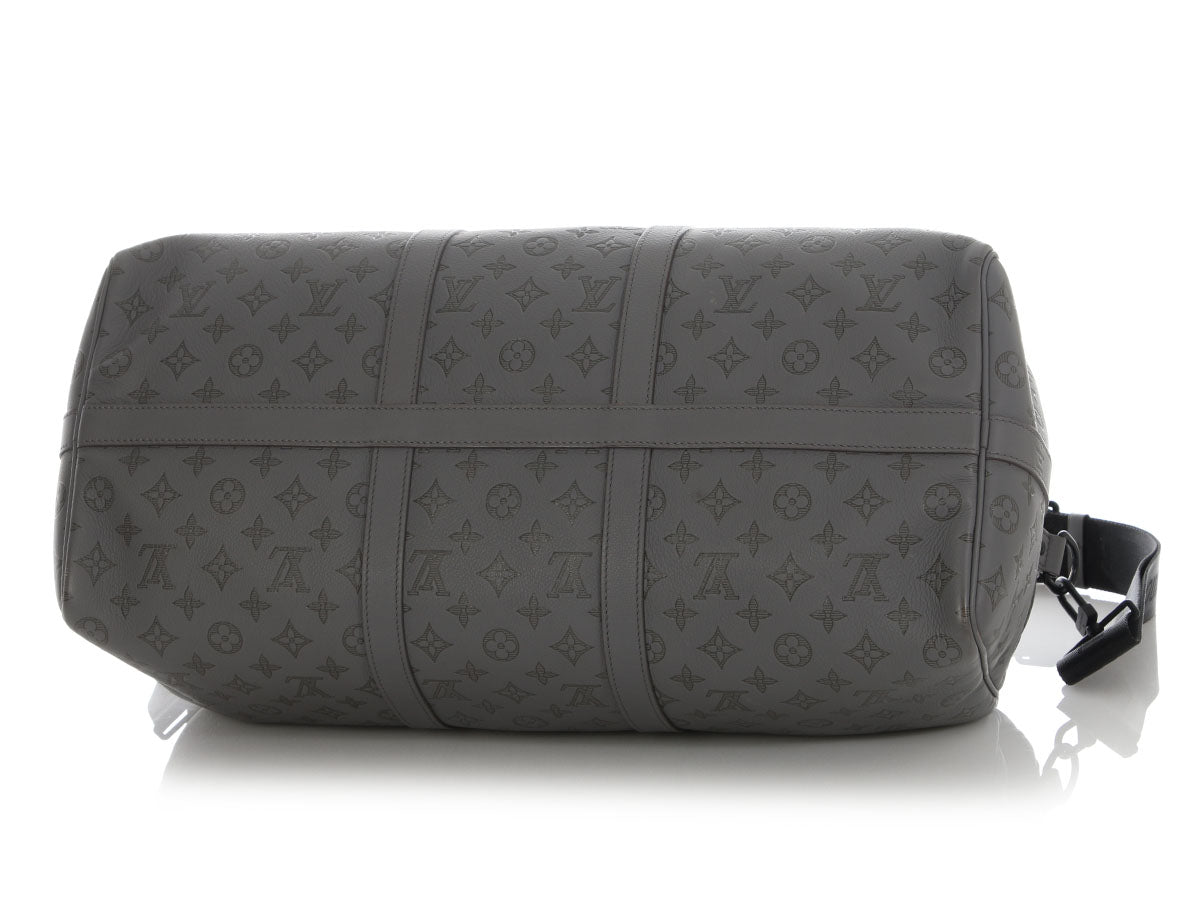 Louis Vuitton Anthracite Shadow Keepall Bandoulière 50 - Image 6