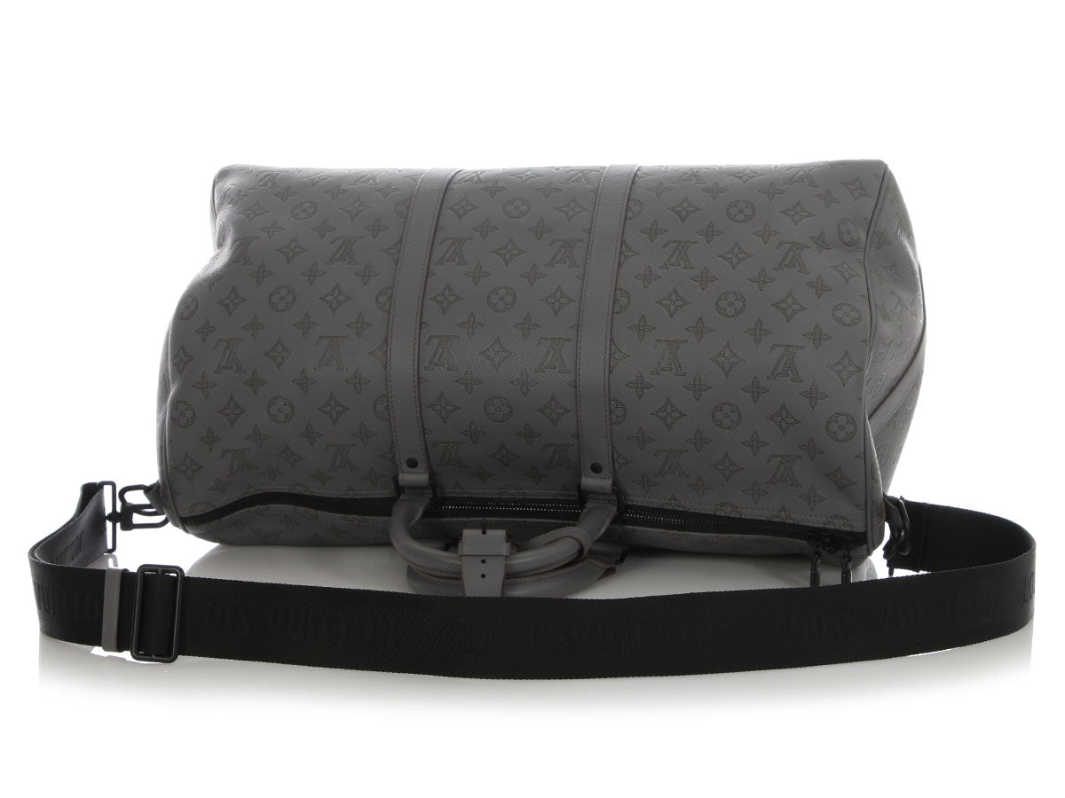 Louis Vuitton Anthracite Shadow Keepall Bandoulière 50 - Image 7