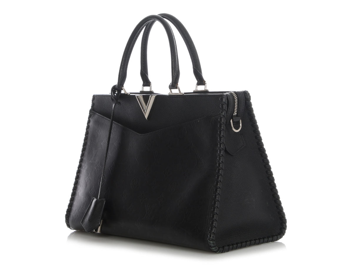 Louis Vuitton Black Leather Monogram Very - Image 3