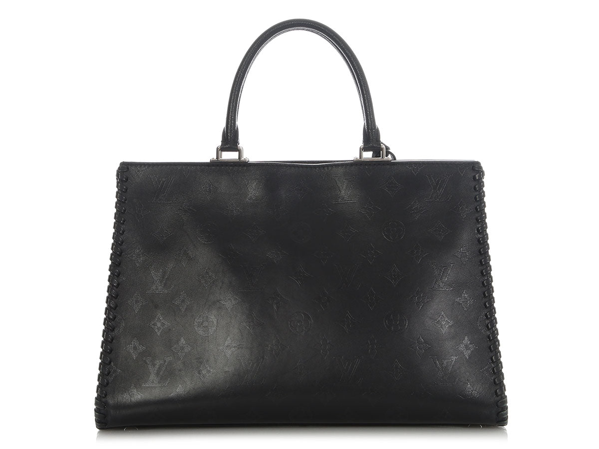 Louis Vuitton Black Leather Monogram Very - Image 4