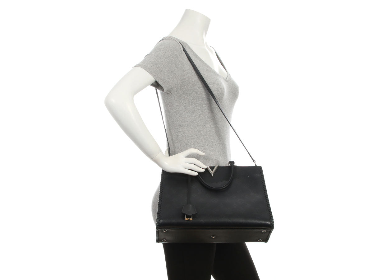 Louis Vuitton Black Leather Monogram Very - Image 9