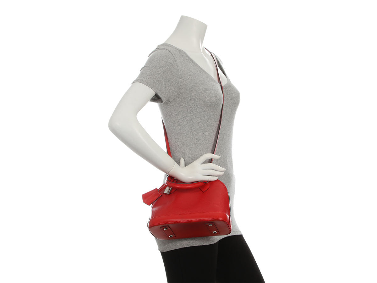 Louis Vuitton Red Epi Alma BB - Image 9