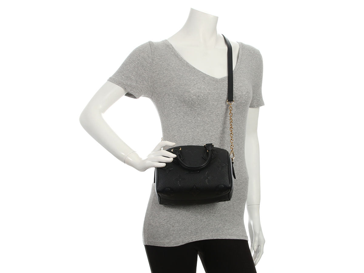 Louis Vuitton Black Giant Monogram Empreinte Speedy Bandoulière 20 - Image 9