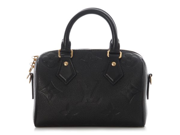 Louis Vuitton Black Giant Monogram Empreinte Speedy Bandoulière 20
